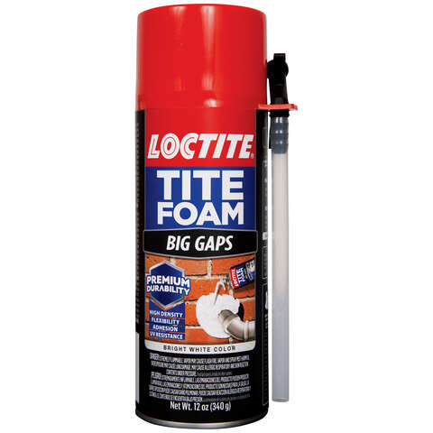 Loctite Tite Foam White Polyurethane Big Gaps Foam Sealant 12 oz, Pack of 12