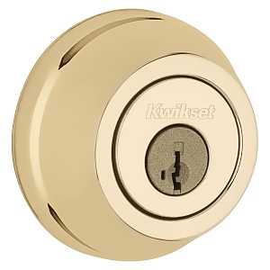 Kwikset 780LO3SMTRCALRCSK Deadbolt, Alike Key, Steel, Polished Brass, 2-3/8 to 2-3/4 in Backset, K3/SMT Keyway