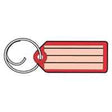 Hy-Ko KB141 Key Identification Tag, 1 in Dia x 7/8 in W Dimensions, Plastic, 50/PK