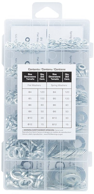 ProSource 045734683495 Washer Assortment, Zinc
