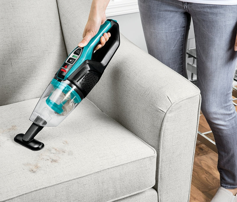 Bissell Adapt 2286 2-in-1 Vacuum, 14.4 V Battery, Lithium-Ion Battery, Black/Titanium/Teal