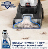 Bissell TurboClean Pet XL Series 3738 Upright Carpet Cleaner, 1 gal Tank, 10 in W Cleaning Path