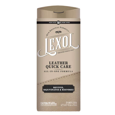 Lexol Quick Care Leather Cleaner And Conditioner 28 sheet Wipes