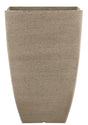 Southern Patio HDR-091646 Newland Planter, 15-1/2 in H, Square, Plastic/Resin, White, Stone Aesthetic