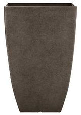 Southern Patio HDR-091653 Newland Planter, 15-1/2 in H, Square, Plastic/Resin, Gray, Stone Aesthetic