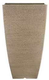 Southern Patio HDR-091684 Newland Planter, 21 in H, Square, Plastic/Resin, White, Stone Aesthetic