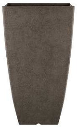 Southern Patio HDR-091691 Newland Planter, 21 in H, Square, Plastic/Resin, Gray, Stone Aesthetic