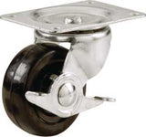 Shepherd Hardware 9510 Swivel Caster, 2-13/16 x 3-7/8 in Plate, 4 in L x 2.8 in W x 3 in H Dimensions, 1-1/8 in W Wheel