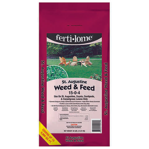 Ferti-lome Weed & Feed Lawn Fertilizer For St. Augustine Grass 5000 sq ft