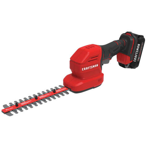 Craftsman V20 CMCSS800C1 8 in. Battery Hedge Trimmer with Shrub Shear Kit (Battery & Charger)