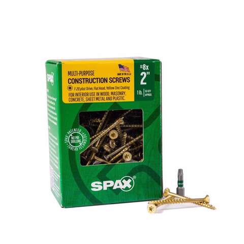 SPAX Multi-Material No. 8 in. X 2 in. L T-20+ Flat Head Serrated Construction Screws