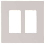 Eaton Cooper Wiring PJ PJS262W Wallplate, 4.87 in L, 4.94 in W, 2 -Gang, Polycarbonate, White, High-Gloss