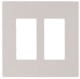 Eaton Cooper Wiring PJ PJS262W Wallplate, 4.87 in L, 4.94 in W, 2 -Gang, Polycarbonate, White, High-Gloss