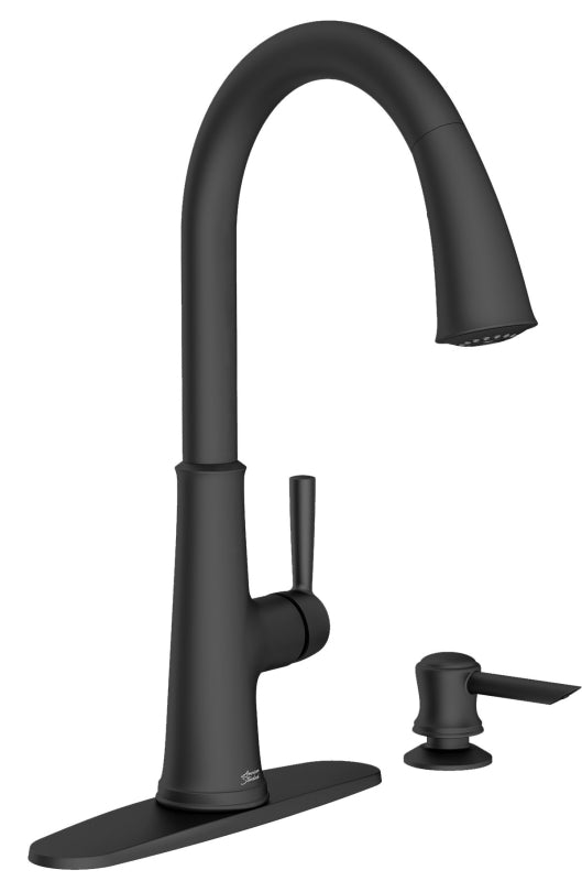 American Standard Maven Series 9319300.243 Pull-Down Kitchen Faucet with Soap Dispenser, 1.8 gpm, 1 -Faucet Handle, Deck
