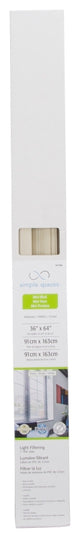 Simple Spaces PVCMB-11AA Blind, 64 in L, 36 in W, Vinyl, Alabaster, Pack of 4