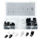 ProSource 60279 Nylon Cable Clamp Assortment, 1/4, 3/8, 1/2, 3/4 in Max Bundle Dia, Nylon, Black/White