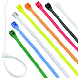 Calterm 73242 Cable Tie, 2 in Max Bundle Dia, 6/6 Nylon, Assorted, 8 in L
