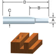 Vermont American 3/8 in. D X 3/8 x 1 in. X 2-1/16 in. L Carbide Tipped 2-Flute Straight Router Bit