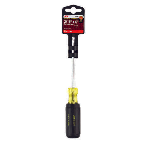 Ace 3/16 in. X 4 in. L Slotted Screwdriver 1 pc, Pack of 3