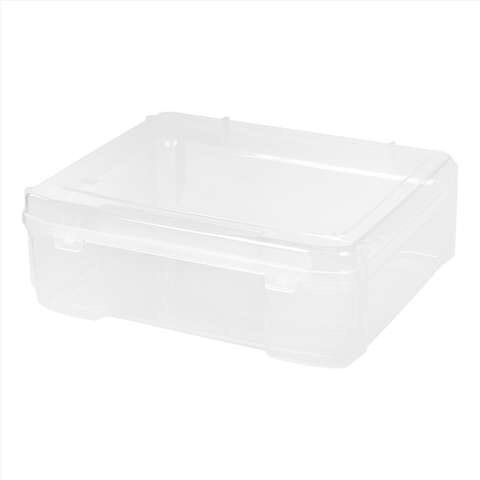 IRIS 24 qt Clear Craft Case 6.13 in. H X 17.2 in. W X 15.29 in. D Stackable, Pack of 4