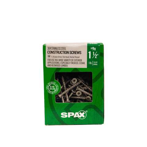 SPAX Multi-Material No. 9 Label X 1-1/2 in. L Star Flat Head Serrated Construction Screws