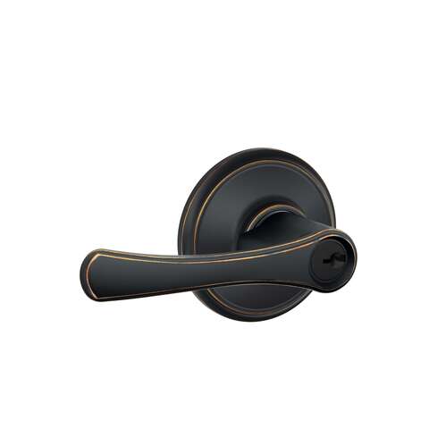 Schlage Avila Aged Bronze Entry Lever 1-3/4 in.