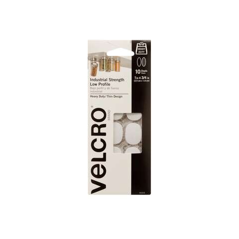 VELCRO Brand Heavy Duty Low Profile Small Nylon Hook and Loop Fastener 1 in. L 10 pk