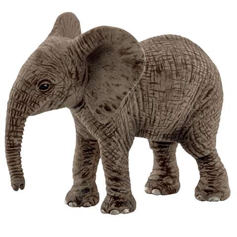 Schleich Wild Life African Elephant Calf Toy Gray, Pack of 5