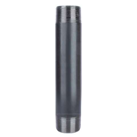 STZ Industries 1-1/4 in. MIP each X 1-1/4 in. D MIP Black Steel 8 in. L Nipple