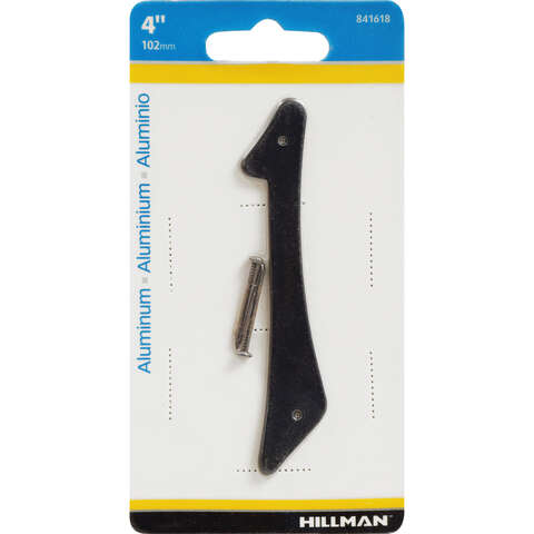 Hillman 4 in. Black Aluminum Nail-On Number 1 1 pc, Pack of 3