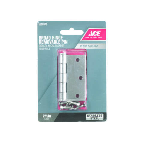 Ace 2-1/2 in. L Stainless Steel Door Hinge 1 pk