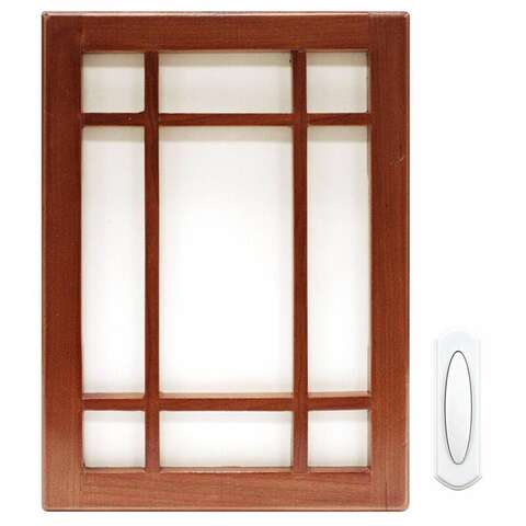 Heath Zenith Cherry Wood Wireless Door Chime Kit