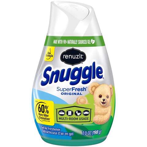 Renuzit Snuggle Super Fresh Original Scent Air Freshener 7 oz Gel 1 pk, Pack of 12