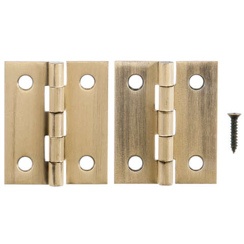 Ace 2.75 in. W X 1-1/2 in. L Antique Brass Brass Broad Hinge 2 pk