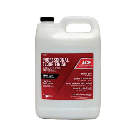 Ace Professional High Gloss Floor Finish Liquid 1 gal, Pack of 4