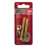 Ace Toilet Bolt Set Brass