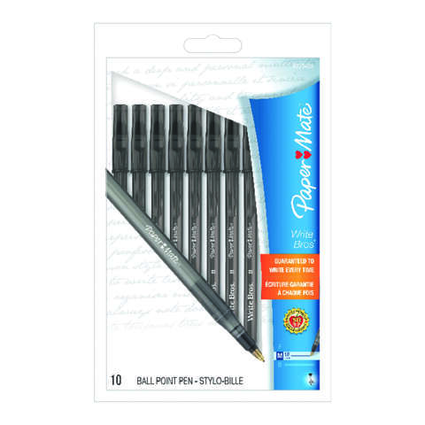 Paper Mate Write Bros Black Ball Point Pen 10 pk, Pack of 12