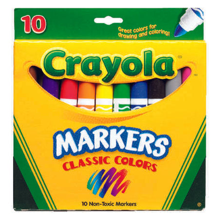 Crayola Classic Assorted Broad Tip Markers 10 pk