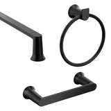 Moen Genta Matte Black Black Zinc Bath Accessory Set