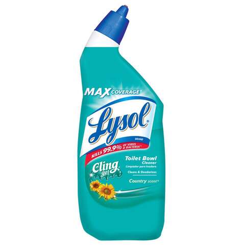 Lysol Cling Gel Country Scent Toilet Bowl Cleaner 24 oz Gel, Pack of 9