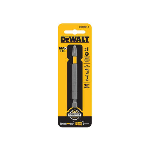 DeWalt Max Fit Phillips #1 X 3-1/2 in. L Power Bit S2 Tool Steel 1 pc, Pack of 5