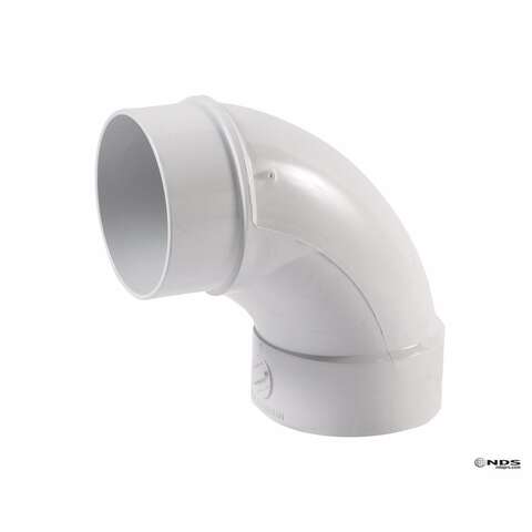 NDS Schedule 35 4 in. Hub each X 4 in. D Spigot PVC Elbow 1 pk