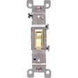 Leviton 15 amps Single Pole Toggle AC Quiet Switch Ivory 1 pk, Pack of 10
