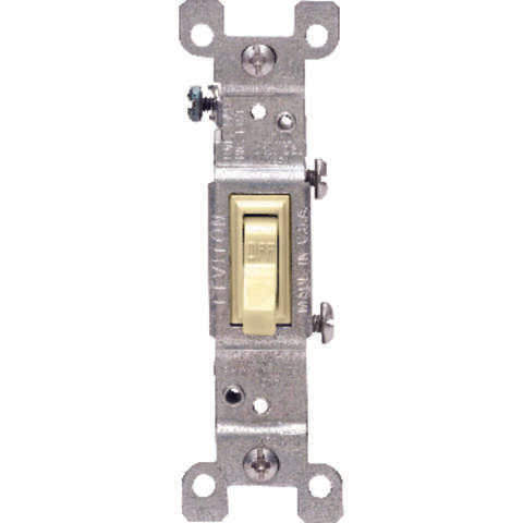 Leviton 15 amps Single Pole Toggle AC Quiet Switch Ivory 1 pk, Pack of 10