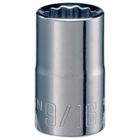 Craftsman 9/16 in. X 1/2 in. drive SAE 12 Point Standard Shallow Socket 1 pc