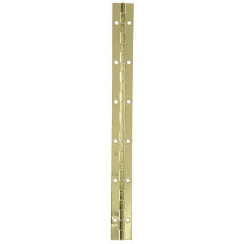 Ace 1 in. W X 12 in. L Bright Brass Brass Continuous Hinge 1 pk, Pack of 3