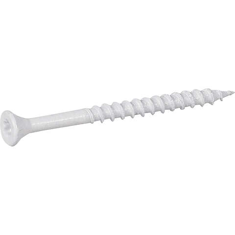 Deck Plus No. 10 X 2-1/2 in. L White Star Flat Head Exterior Deck Screws 1 lb