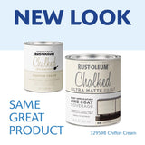 Rust-Oleum Chalked Ultra Matte Chiffon Cream Water-Based Chalk Paint 30 oz, Pack of 2