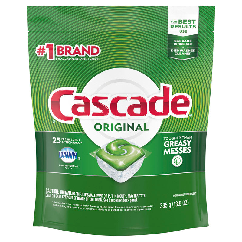 Cascade Original Fresh Scent Pods Dishwasher Detergent 25 pk, Pack of 5