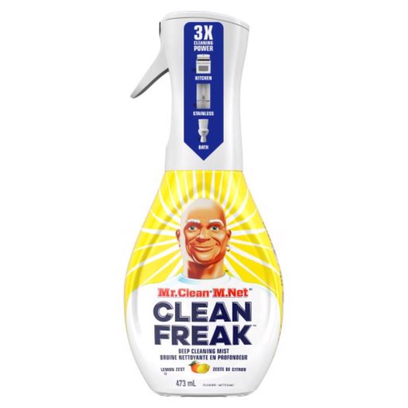 Mr. Clean Clean Freak Lemon Zest Scent Deep Cleaning Mist Liquid 16 oz, Pack of 6